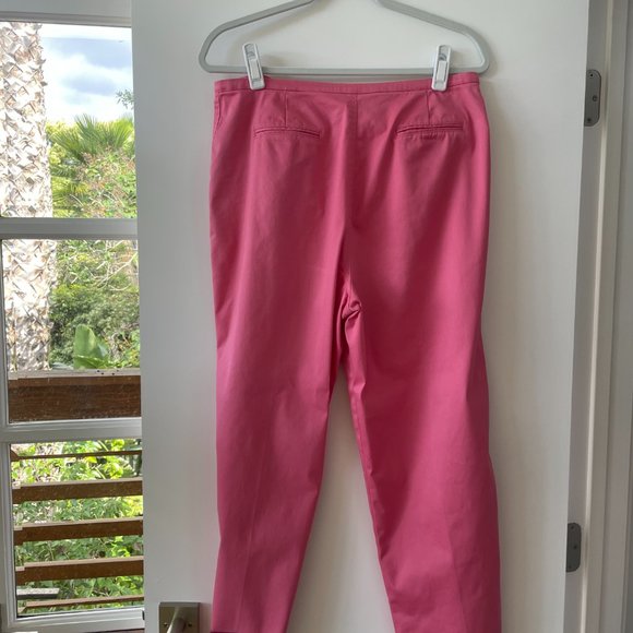 Trouser Etc. Pink Straight Leg Casual Summer Pants, Size 14 - Picture 2 of 9